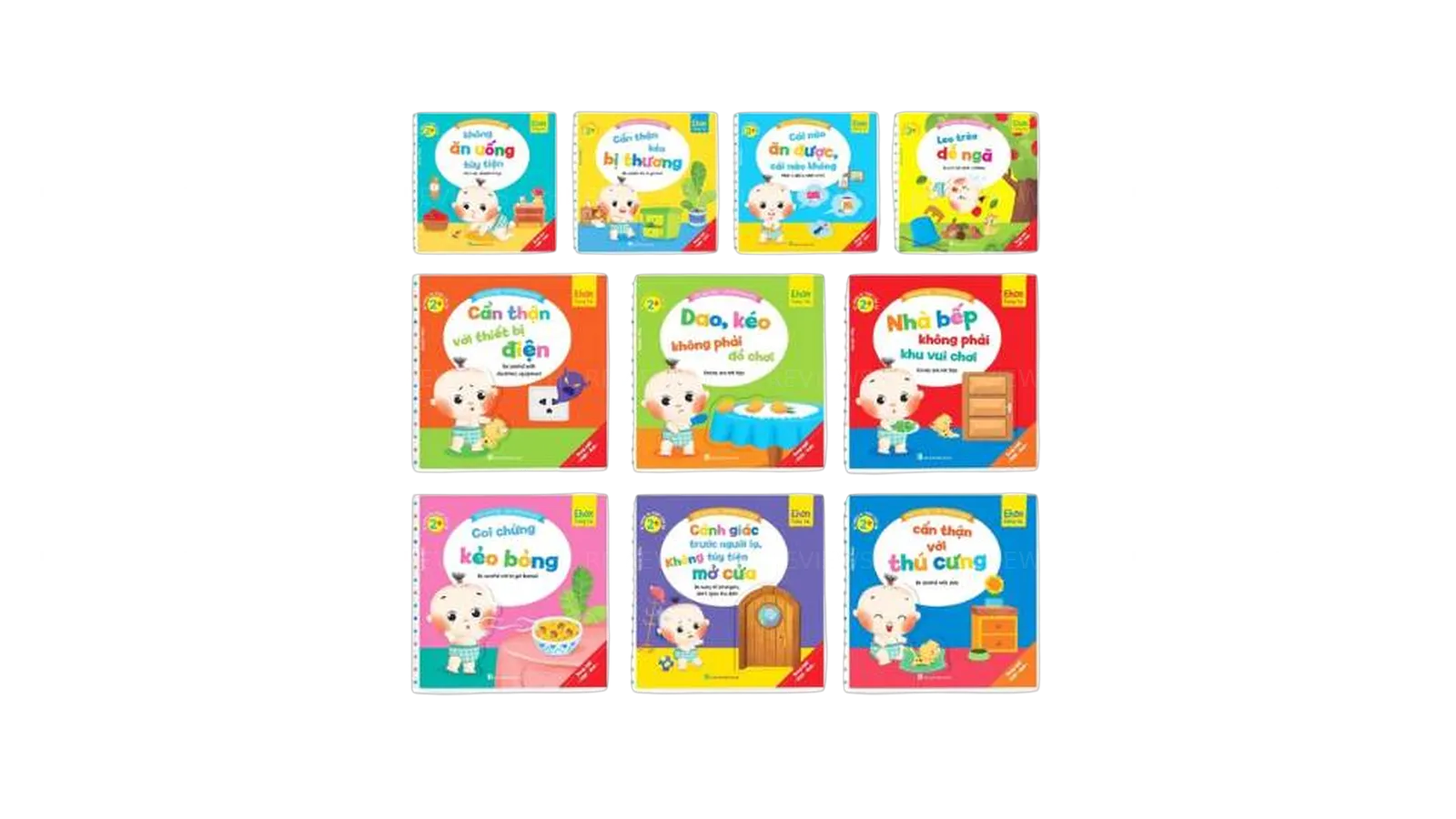 Bộ 10 cuốn Ehon dạy kỹ năng an toàn cho bé