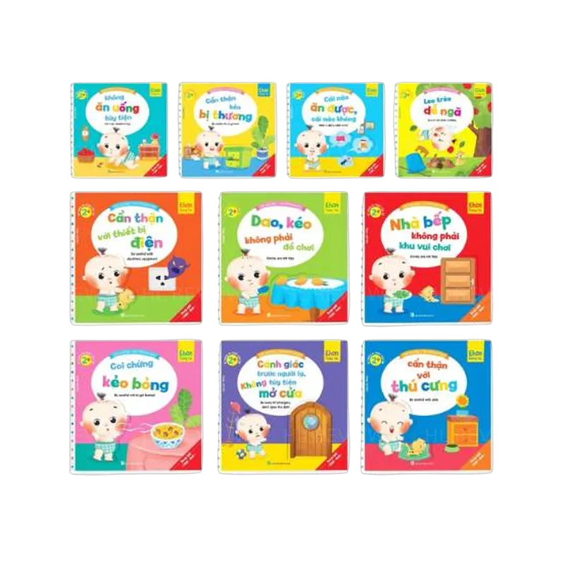 Bộ 10 cuốn Ehon dạy kỹ năng an toàn cho bé
